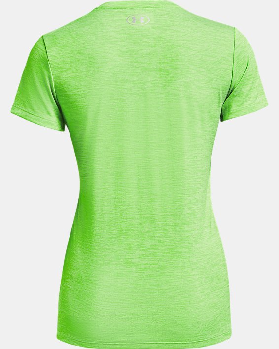 Women's UA Tech™ Twist V-Neck Short Sleeve in Green image number 5